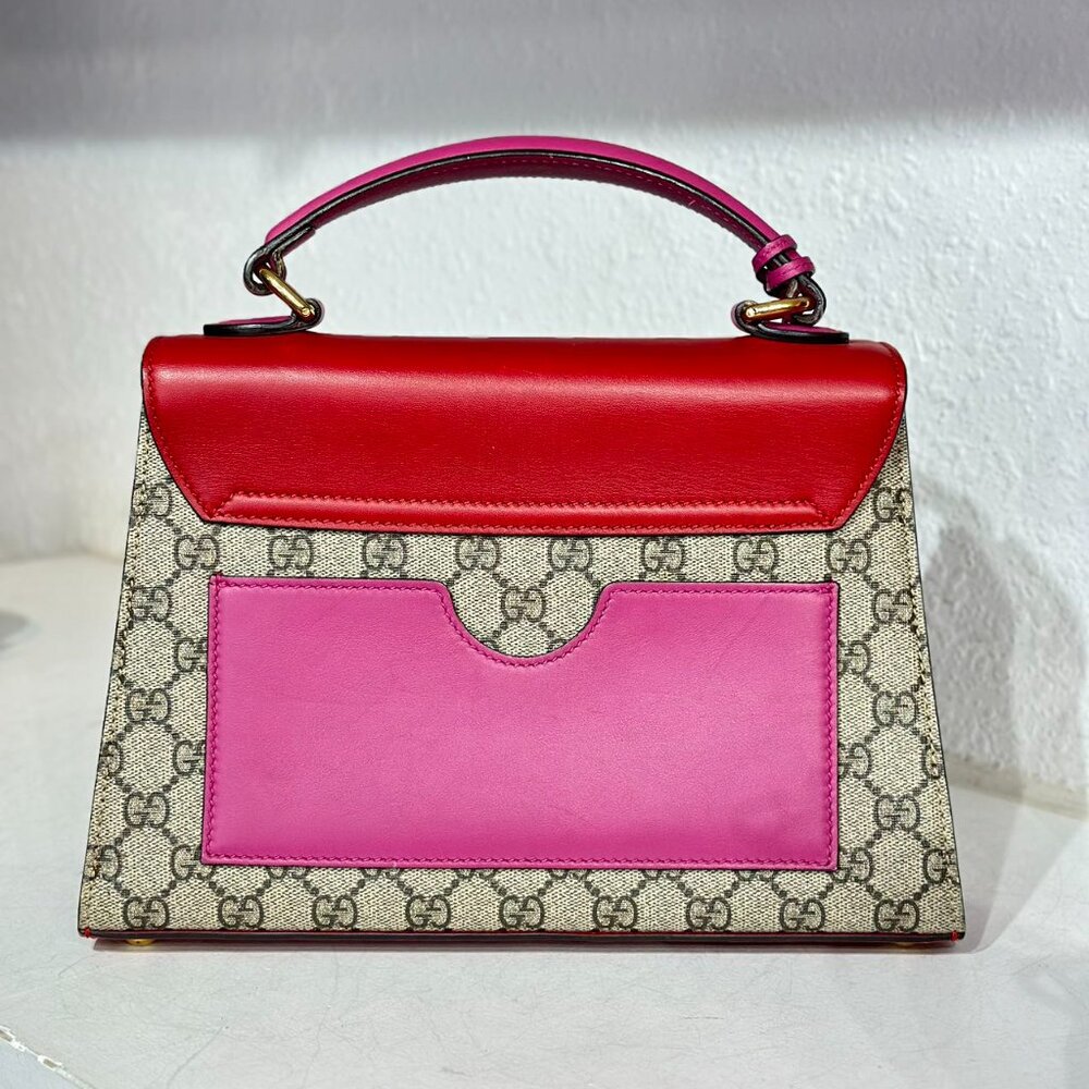 Gucci GG Logo Supreme Padlock With Top Handle Shoulder Bag - Picture 3 of 9
